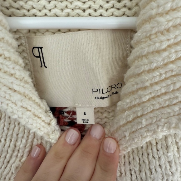 RARE Anthropologie Pilcro Western Horse Graphic Cardigan Sweater size S EUC - Picture 5 of 6